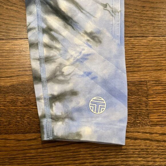 Tory Sport by Tory Burch Seamless Blue Tie Dye Leggings Sz Small - Picture 4 of 10